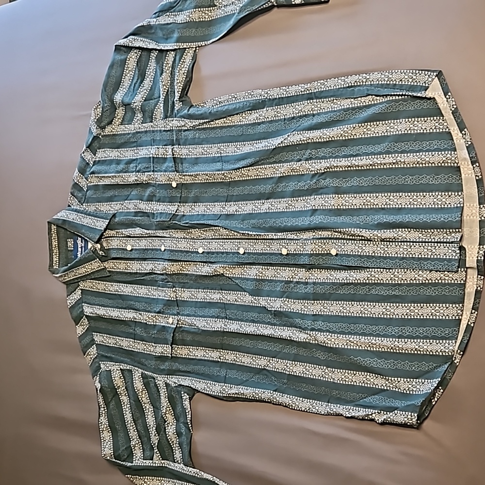Wrangler Long Sleeve Pearl Snap Button Shirt Men's